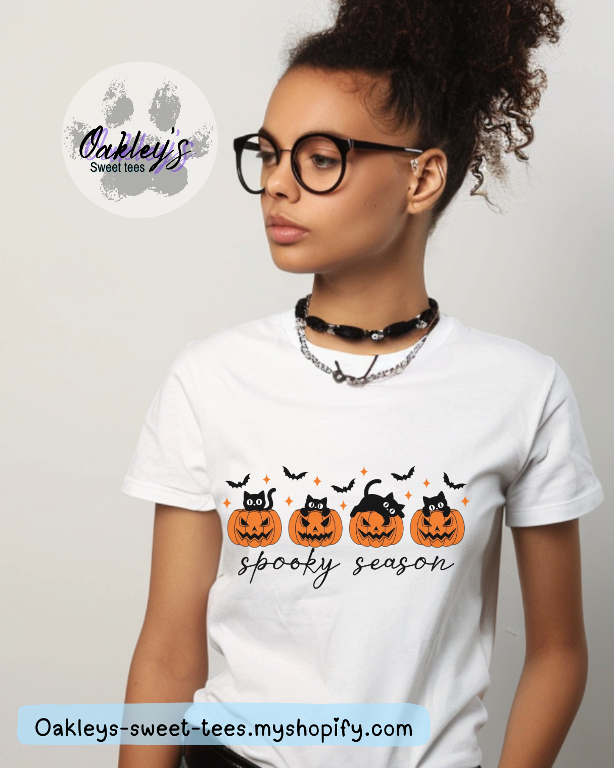 Spooky season cats tee