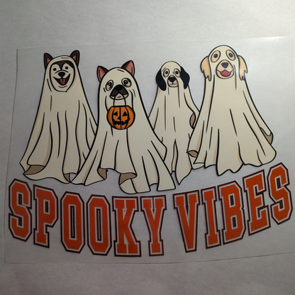 Spooky vibes dogs : Ready made print T-shirt