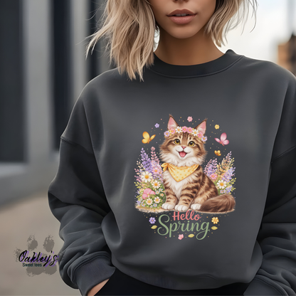 Spring Maine Coon | Crew neck Sweatshirt