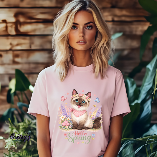 Spring Siamese cat | Tee