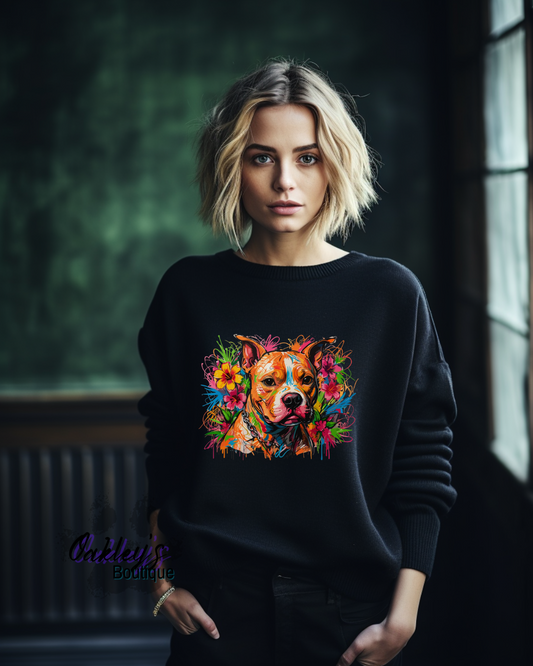 Staffy in color crew neck