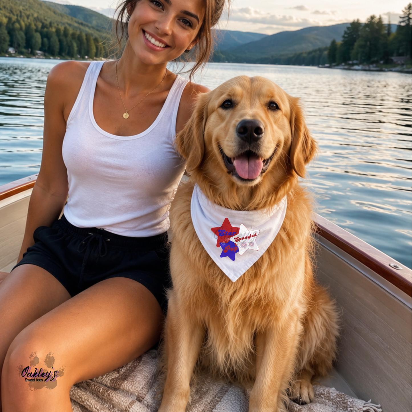 Star spangled pup bandana | 4th of July