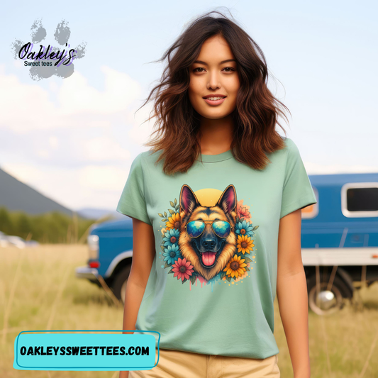 Sunflower German Shepherd | Tee