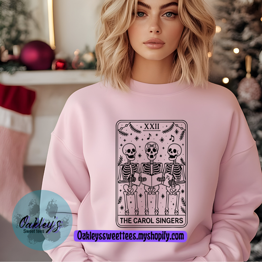 The Carol singers tarot card | Crew neck