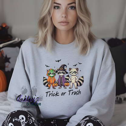 Trick or trash crew neck