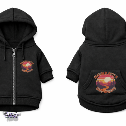 Wander often wag always hoodie