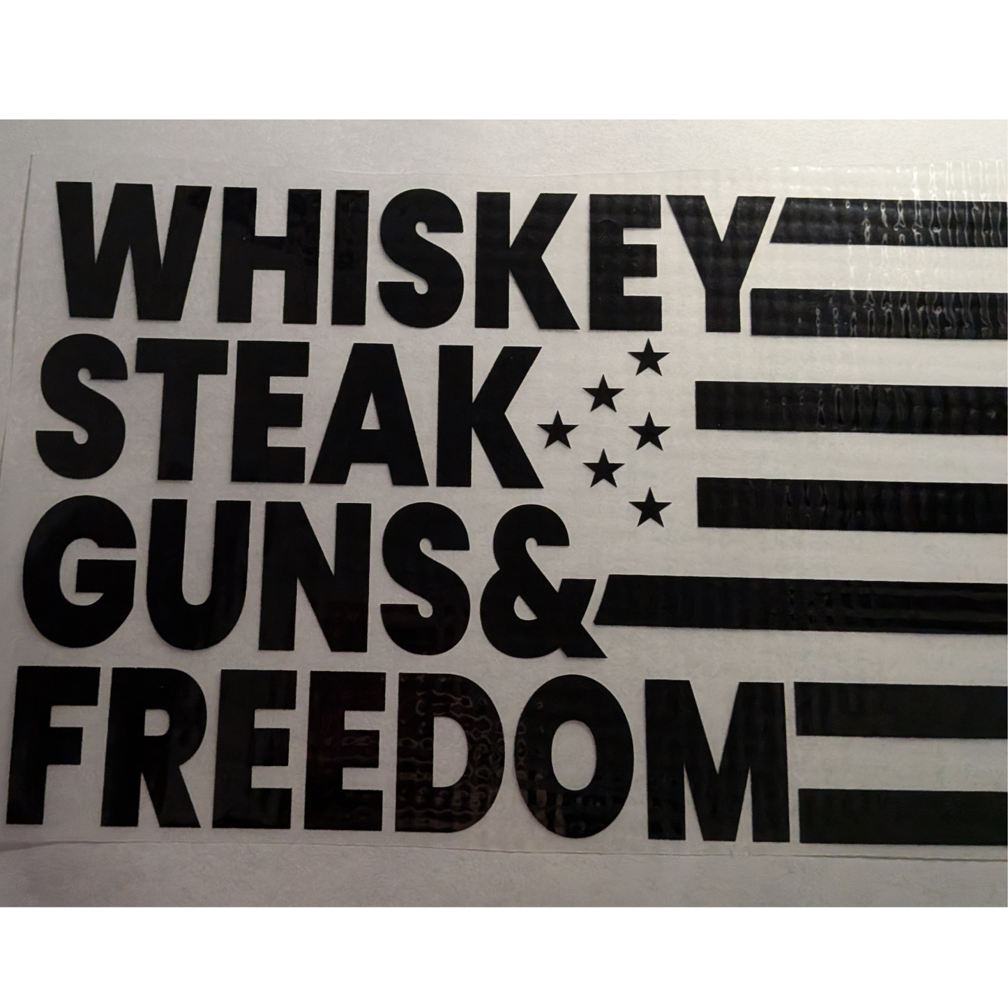 Whiskey steak guns & freedom : Ready made print T-shirt